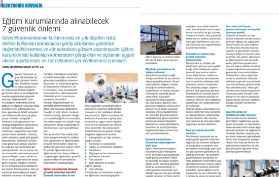 Güvenlik Yönetimi - 01.01.2020 - Eğitim Kurumlarında Güvenlik Önlemleri