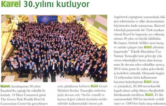 Güvenlik Yönetimi - 01.04.2016 - KAREL 30. YILINI KUTLUYOR