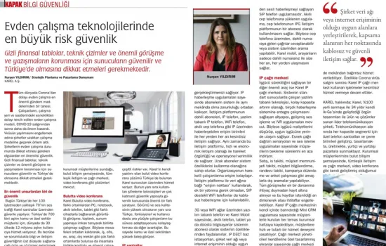 Güvenlik Yönetimi - 01.05.2020 - Evden Çalışma Teknolojileri