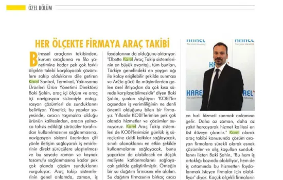 Kobi Life - 01.11.2013 - Her Ölçekte Firmaya Araç Takibi