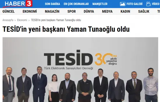 Haber 3 - 25.03.2021 - TESİD'in Yeni Başkanı Yaman Tunaoğlu