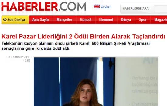 Haberler.com - 03.07.2013 - Karel Pazar Liderliğini 2 Ödül Birden Alarak Taçlandırdı