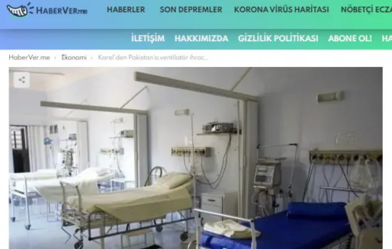 Haberver.me - 07.01.2021 - Karel'den Pakistan'a Ventilatör İhracatı