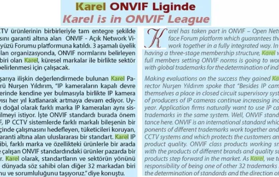 ICT Media - 01.11.2015 - KAREL ONVIF LİGİNDE