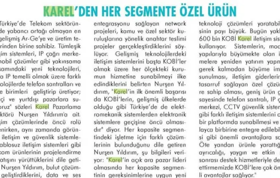Kobi Life - 01.10.2013 -  	TELEKOMÜNİKASYON SEKTÖRÜNDE POTANSİYEL BÜYÜK ANCAK ŞARTLAR 