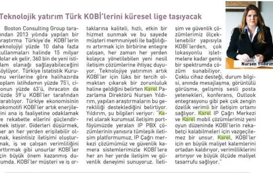 KobiEfor - 01.07.2015 - TEKNOLOJİK YATIRIM TÜRK KOBİ