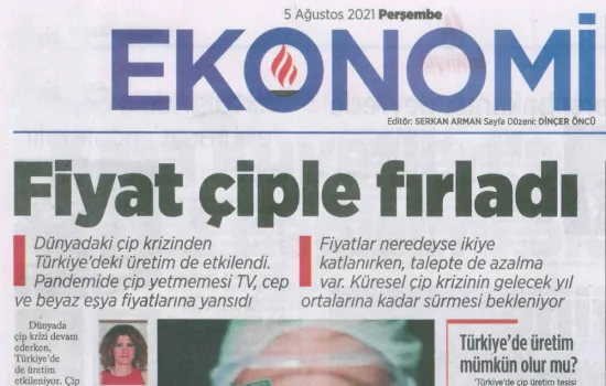 Milliyet - 05.08.2021 - Fiyat Çiple Fırladı