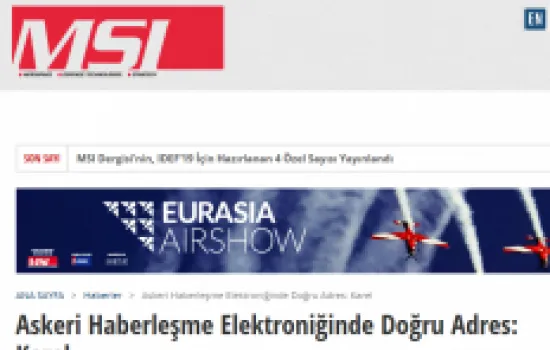 MSI - 14.05.2019 - Askeri Haberleşme Elektroniğinde Doğru Adres Karel