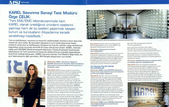 MSI - 01.09.2022 - Karel Savunma Sanayi Test Laboratuvarı