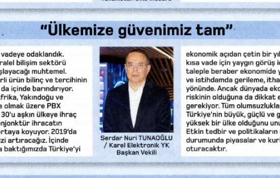 Para Almanak - 06.01.2019 - Ülkemize Güvenimiz Tam