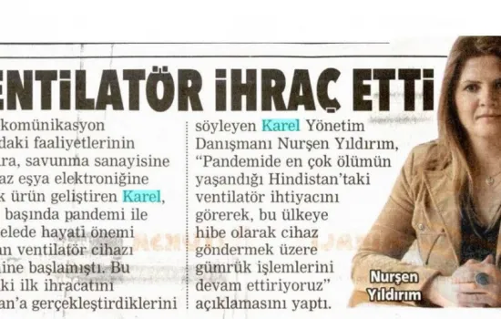 Posta - 25.06.2021 - Ventilatör İhraç Etti