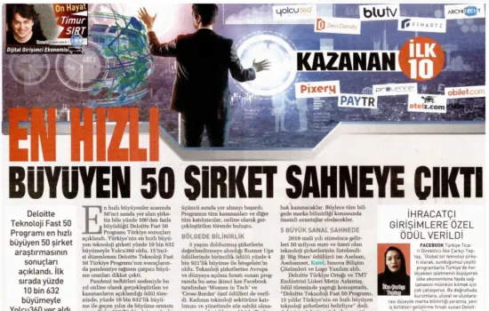 Sabah - 19-02-2021 - En Hızlı Büyüyen 50 Şirket Karel