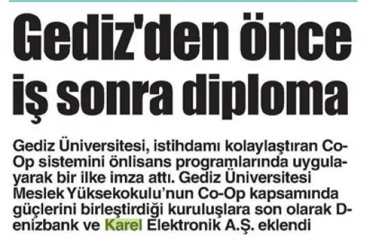 Son Dakika - 16.07.2013 - Gedizden önce iş sonra diploma