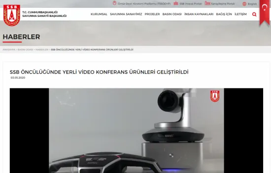 T.C. Savunma Sanayi Başkanlığı 03.05.2020 - SSB Öncülüğünde Yerli Video Konferans