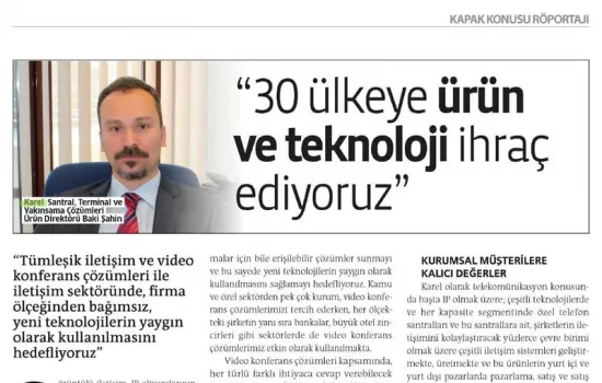 TeleComTr - 13.06.2012 - Video Konferans - 30 ülkeye ürün ve teknoloji ihraç ediyoruz