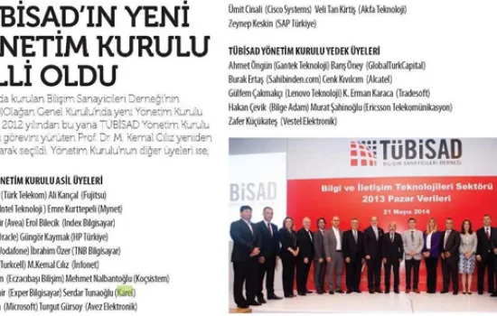 Telekom Dünyası - 01.06.2014 - TUBİSAD'IN YENİ YÖNETİM KURULU
