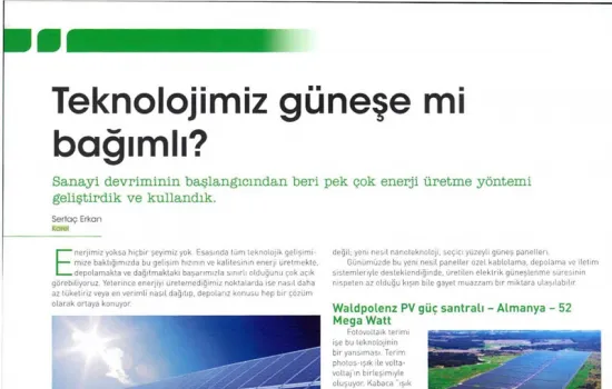 Telepati Telekom - 01.03.2015 - TEKNOLOJİMİZ GÜNEŞE Mİ BAĞIMLI?
