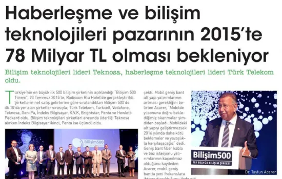 Telepati Telekom - 25.08.2015 - HABERLEŞME VE BİLİŞİM TEKNOLOJİLERİ PAZARI