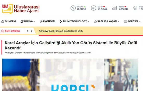 Uluslararası Haber Ajansı - 26.06.2021 - Karel, Araçlar İçin Geliştirdiği