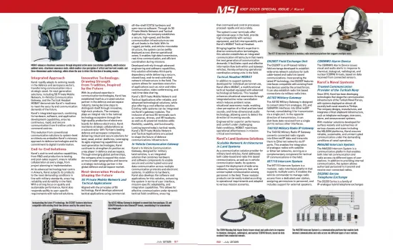MSI – IDEF Özel Sayı – Karel’s Strategic Defense Transformation: Integrated Technologies for a New Era