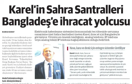 NB Ekonomi – 07.08.2025 – Karel’in Sahra Santralleri Bangladeş’e İhracat Yolcusu